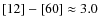 $[12]-[60] \approx 3.0$