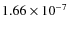$1.66 \times 10^{-7}$