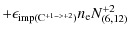 $\displaystyle +\epsilon_{{\rm imp}({\rm C}^{+1->+2})}n_{\rm e}N^{+2}_{(6,12)}$
