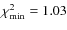 $\chi^2_{\rm min} = 1.03$