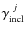 $\gamma_{\rm incl}^{\ j}$