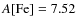 $A[{\rm Fe}] = 7.52$