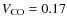 $V_{\rm CO} = 0.17$