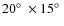 $20\hbox{$^\circ$ }\times 15\hbox{$^\circ$ }$