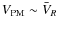 $V_{\rm PM} \sim \bar{V}_{R}$