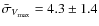 $\bar{\sigma}_{V_{\rm max}} = 4.3 \pm 1.4$