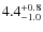 $\rm 4.4^{+0.8}_{-1.0}$