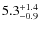 $\rm 5.3^{+1.4}_{-0.9}$