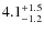 $\rm 4.1^{+1.5}_{-1.2}$