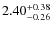 $\rm 2.40^{+0.38}_{-0.26}$