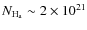 $N_{\rm H_a} \sim 2\times10^{21}$