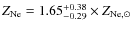$Z_{\rm Ne}=1.65^{+0.38}_{-0.29}\times Z_{\rm Ne,\odot}$