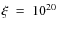 $\xi~=~10^{20}$