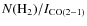 $N({\rm H}_2) / I_{\rm CO(2-1)}$