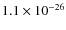 $1.1 \times 10^{-26}$