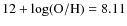 $12+ \log({\rm O/H}) = 8.11$