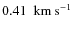 $0.41~{\rm\ km \ s^{-1}}$
