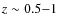 $z \sim 0.5{-}1$