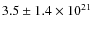 $3.5\pm1.4\times10^{21}$