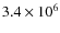 $3.4\times10^{6}$