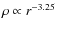 $\rho\propto r^{-3.25}$