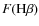 $F(\ensuremath{{\rm H}\beta} )$