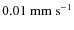 $0.01~{\rm mm}~{\rm s}^{-1}$