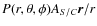 $P(r,\theta,\phi) A_{S/C} \vec{r}/r$