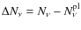 $\Delta N_{\nu}=N_{\nu}-N^{\rm pl}_\nu$