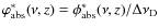 $\varphi^\ast_{\rm abs}(\nu, z)=\phi^\ast_{\rm abs}(\nu, z)/\Delta\nu_{\rm D}$