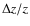 $\Delta z/z$