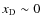 ${{x_{\rm D}}}\sim 0$