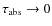 $\tau_{\rm abs}\rightarrow 0$