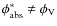 $\phi _{\rm abs}^\ast \neq \phi _{\rm V}$