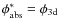 $\phi^\ast_{\rm abs}=\phi_{\rm 3d}$