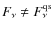 $F_\nu\neq F^{\rm qs}_\nu$