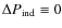 $\Delta P_{\rm ind}\equiv 0$