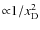 ${\propto}1/x^2_{\rm D}$