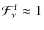 $\mathcal{F}^{\rm f}_\nu\approx 1$