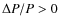 $\Delta P/P>0$