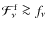 $\mathcal{F}^{\rm f}_\nu\ga f_\nu$