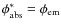 $\phi^\ast_{\rm abs}=\phi_{\rm em}$