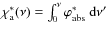 $\chi^{\ast}_{\rm a}(\nu)=\int^{\nu}_0 \varphi^\ast_{\rm abs} {~\rm d}\nu'$