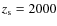 $z_{\rm s}=2000$