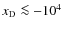 ${{x_{\rm D}}}\la -10^4$