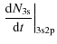 $\displaystyle %
\left.\frac{{\rm d} N_{\rm 3s}}{{\rm d} t}\right\vert _{\rm 3s2p}$