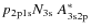 $p_{\rm 2p1s}N_{\rm 3s}~A^{\ast}_{\rm 3s2p}$