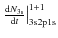$\left.\frac{{\rm d} N_{\rm 3s}}{{\rm d} t}\right\vert _{\rm 3s2p1s}^{1+1}$