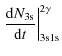 $\displaystyle \left.\frac{{\rm d} N_{\rm 3s}}{{\rm d} t}\right\vert^{2\gamma}_{\rm 3s1s}$