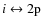 $i\leftrightarrow \rm 2p$